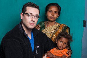 Dr. Trovato with patient and his mother