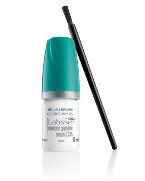 Bottle of Latisse with applicator