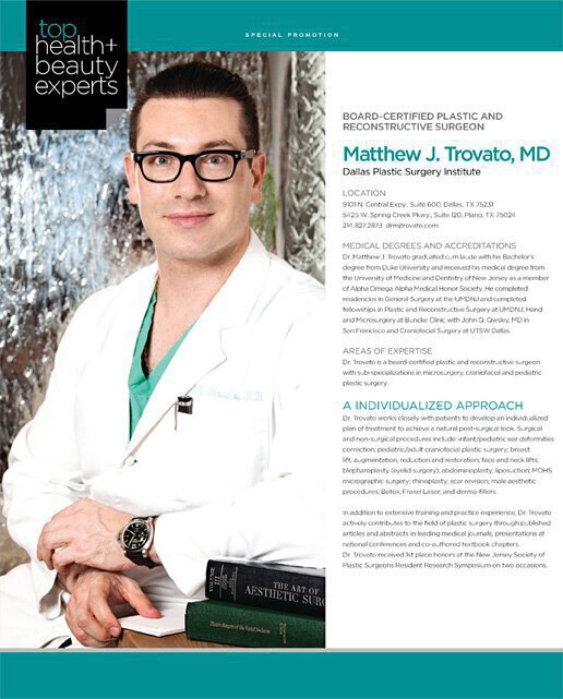 Dr. Trovato among Modern Luxury magazine’s health and beauty experts